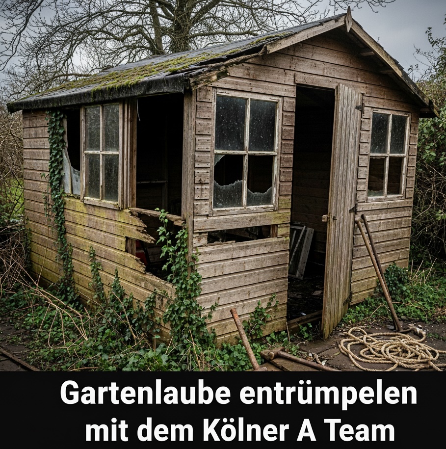 Gartenlaube entrümpeln mit Abbau und Abtransport in Köln und Umgebung
